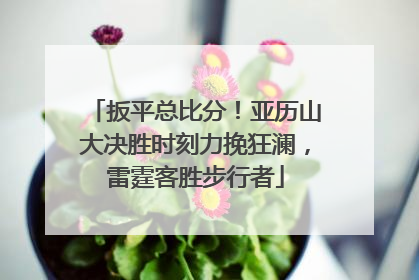 扳平总比分！亚历山大决胜时刻力挽狂澜，雷霆客胜步行者