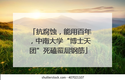 抗腐蚀，能用百年，中南大学“博士天团”死磕覆层钢筋