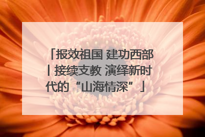 报效祖国 建功西部丨接续支教 演绎新时代的“山海情深”