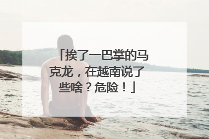 挨了一巴掌的马克龙，在越南说了些啥？危险！