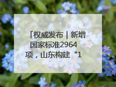 权威发布｜新增国家标准2964项，山东构建“1+4+N”标准化创新发展新格局