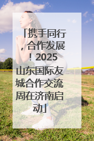 携手同行，合作发展！2025山东国际友城合作交流周在济南启动