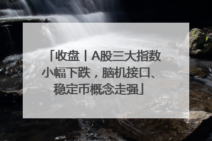 收盘丨A股三大指数小幅下跌，脑机接口、稳定币概念走强