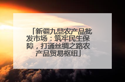 新疆九鼎农产品批发市场：筑牢民生保障，打通丝绸之路农产品贸易枢纽