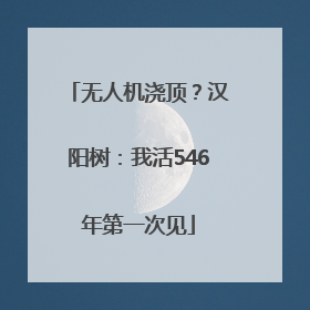 无人机浇顶？汉阳树：我活546年第一次见