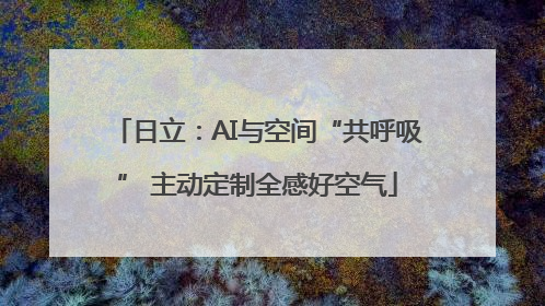 日立：AI与空间“共呼吸” 主动定制全感好空气