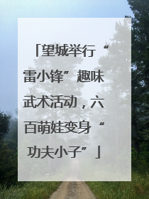 望城举行“雷小锋”趣味武术活动，六百萌娃变身“功夫小子”