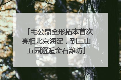 毛公鼎全形拓本首次亮相北京海淀，到三山五园邂逅金石潍坊