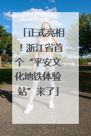 正式亮相！浙江省首个“平安文化地铁体验站”来了