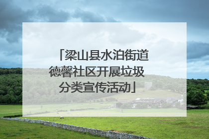 梁山县水泊街道德馨社区开展垃圾分类宣传活动