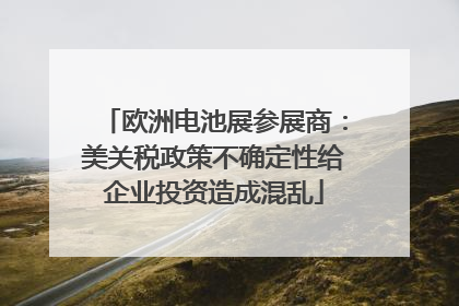 欧洲电池展参展商：美关税政策不确定性给企业投资造成混乱