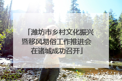 潍坊市乡村文化振兴暨移风易俗工作推进会在诸城成功召开