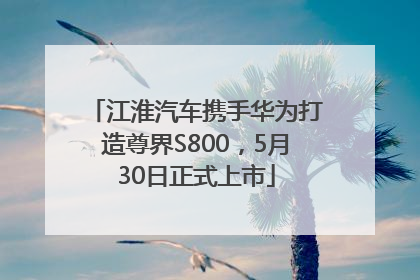 江淮汽车携手华为打造尊界S800，5月30日正式上市