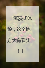 沉浸式体验，这个地方大有看头！