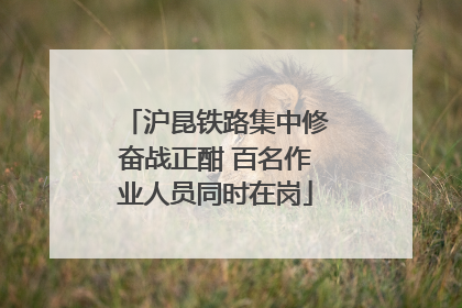 沪昆铁路集中修奋战正酣 百名作业人员同时在岗