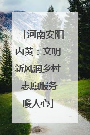 河南安阳内黄：文明新风润乡村 志愿服务暖人心