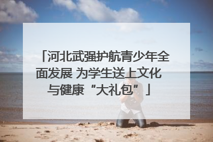 河北武强护航青少年全面发展 为学生送上文化与健康“大礼包”