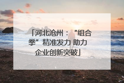 河北沧州：“组合拳”精准发力 助力企业创新突破