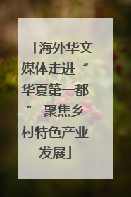 海外华文媒体走进“华夏第一都” 聚焦乡村特色产业发展