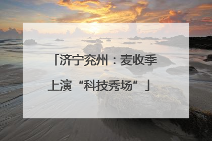 济宁兖州：麦收季上演“科技秀场”