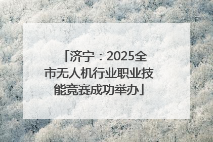 济宁：2025全市无人机行业职业技能竞赛成功举办