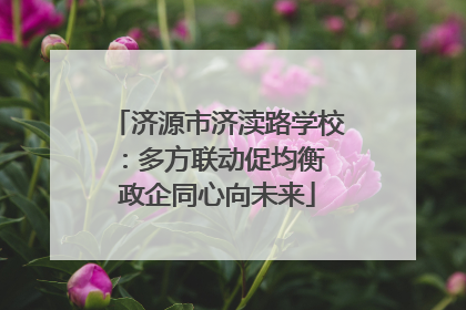 济源市济渎路学校：多方联动促均衡 政企同心向未来