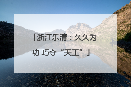 浙江乐清：久久为功 巧夺“天工”