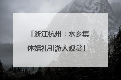 浙江杭州：水乡集体婚礼引游人观赏