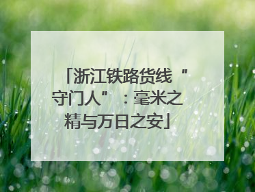 浙江铁路货线“守门人”：毫米之精与万日之安