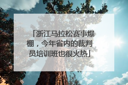 浙江马拉松赛事爆棚，今年省内的裁判员培训班也很火热