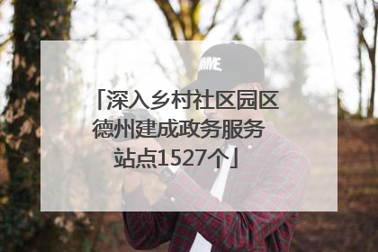 深入乡村社区园区 德州建成政务服务站点1527个