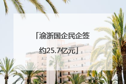 渝浙国企民企签约25.7亿元