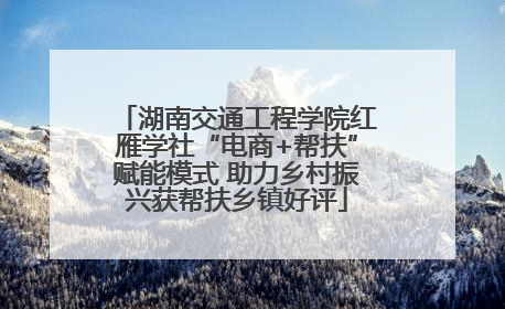 湖南交通工程学院红雁学社“电商+帮扶”赋能模式 助力乡村振兴获帮扶乡镇好评
