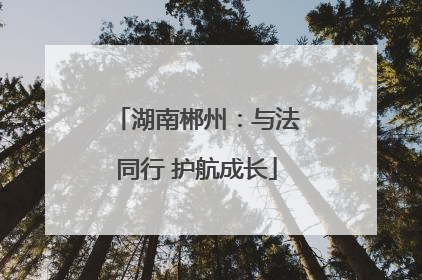 湖南郴州：与法同行 护航成长
