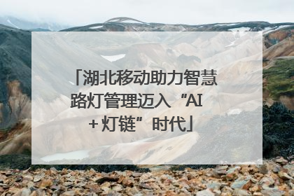 湖北移动助力智慧路灯管理迈入“AI＋灯链”时代