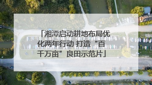 湘潭启动耕地布局优化两年行动 打造“百千万亩”良田示范片