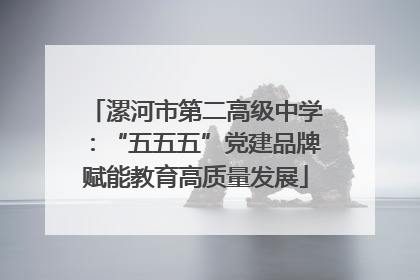 漯河市第二高级中学：“五五五”党建品牌赋能教育高质量发展
