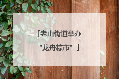 老山街道举办“龙舟粽市”
