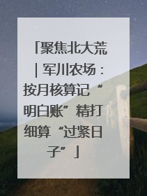 聚焦北大荒｜军川农场：按月核算记“明白账”精打细算“过紧日子”