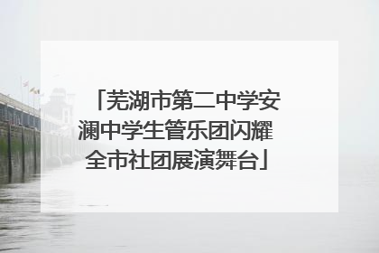 芜湖市第二中学安澜中学生管乐团闪耀全市社团展演舞台