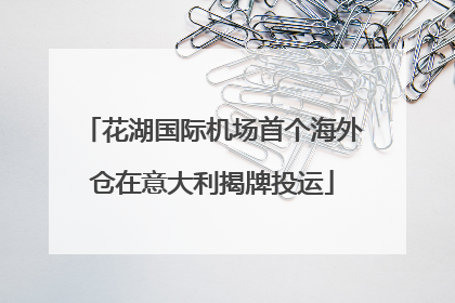 花湖国际机场首个海外仓在意大利揭牌投运