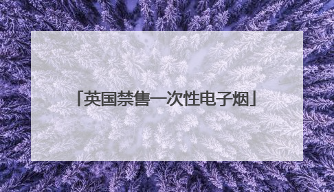 英国禁售一次性电子烟