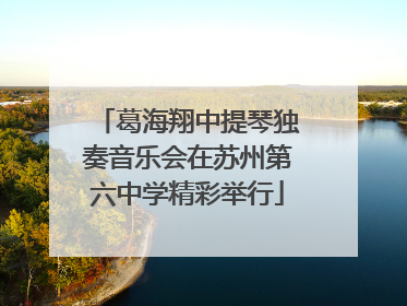 葛海翔中提琴独奏音乐会在苏州第六中学精彩举行