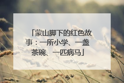 蒙山脚下的红色故事：一所小学、一盏茶碗、一匹病马