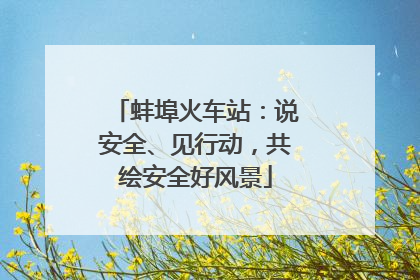 蚌埠火车站：说安全、见行动，共绘安全好风景