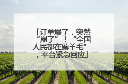 订单爆了，突然“崩了”！“全国人民都在薅羊毛”，平台紧急回应