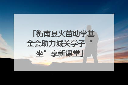 衡南县火苗助学基金会助力城关学子“坐”享新课堂