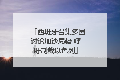 西班牙召集多国讨论加沙局势 呼吁制裁以色列