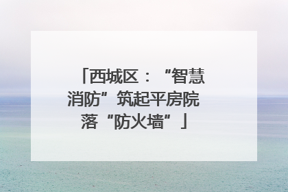 西城区：“智慧消防”筑起平房院落“防火墙”