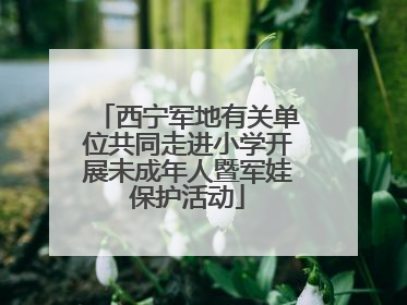 西宁军地有关单位共同走进小学开展未成年人暨军娃保护活动